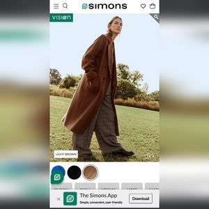 Simons Oversized Recycled Wool Overcoat